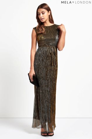 Mela Loves London Shimmer Tie Dress